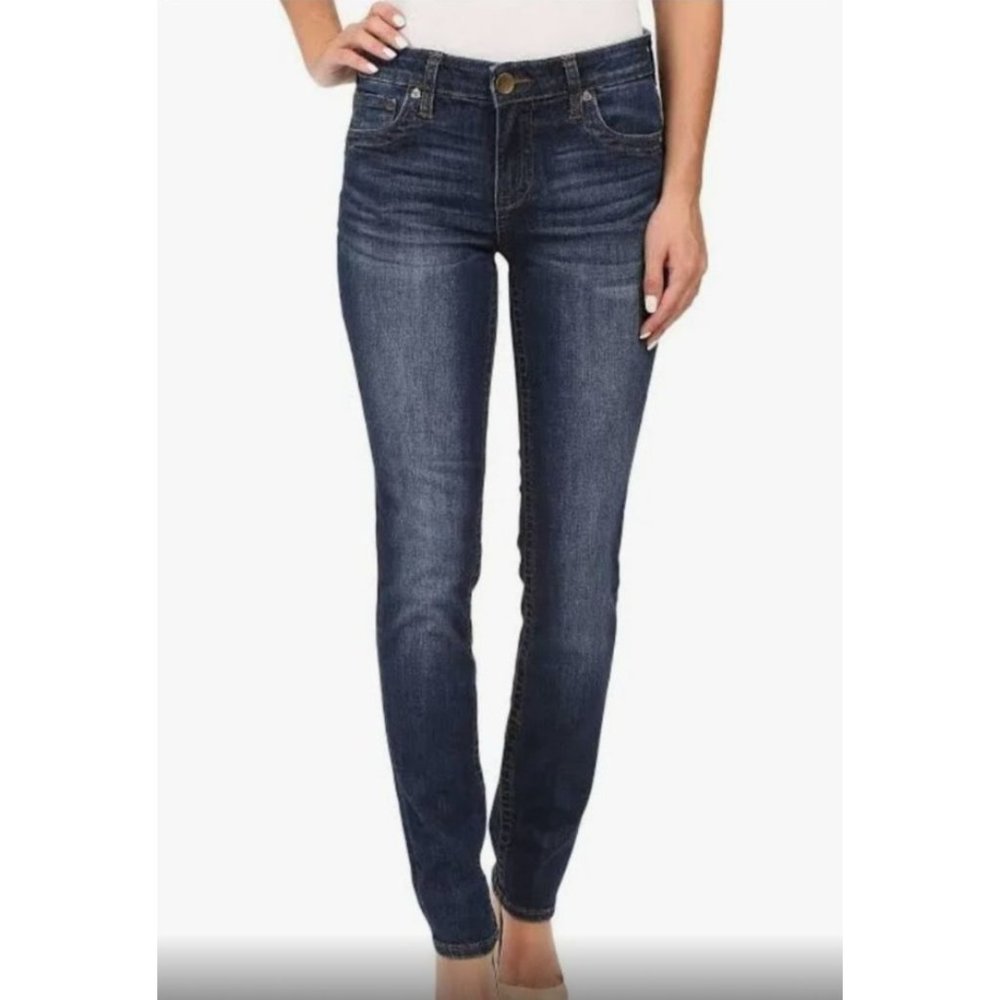 Kut From The Kloth Womens Mid Rise Straight Leg Jeans Size 2 Casual Comfort